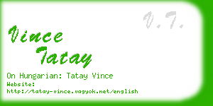 vince tatay business card